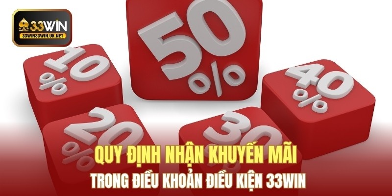 Quy định nhận khuyến mãi trong điều khoản điều kiện 33WIN
